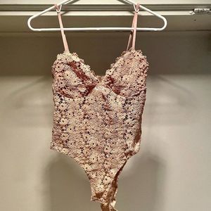 Lace Detail see-through Body suit